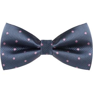 imageAllegra K Mens PreTied Adjustable Polka Dots Neck Ties Tuxedo Work Party Prom BowtieNavy Blue Pink