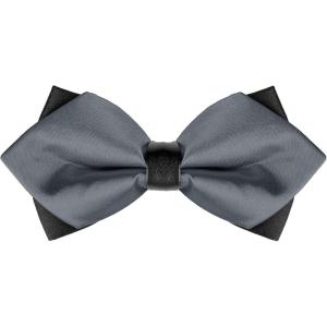 imageAllegra K Mens PreTied Bowties Plain Adjustable Neck Wedding Pointed Bow TiesDeep Gray
