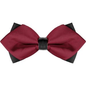 imageAllegra K Mens PreTied Bowties Plain Adjustable Neck Wedding Pointed Bow TiesWine Red