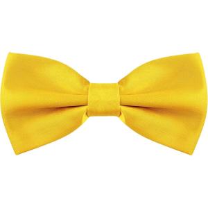 imageAllegra K Pretied Solid Adjustable Bowtie Classic Tuxedo Wedding Bow Ties for MenGolden Yellow
