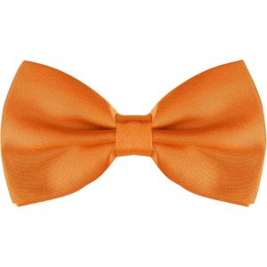 imageAllegra K Pretied Solid Adjustable Bowtie Classic Tuxedo Wedding Bow Ties for MenOrange