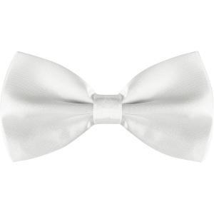 imageAllegra K Pretied Solid Adjustable Bowtie Classic Tuxedo Wedding Bow Ties for MenWhite