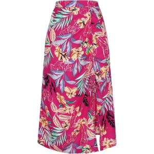 imageAllegra K Womens Hawaiian Skirts Summer Beach Ruched Split Thigh Tropical SkirtHot Pink