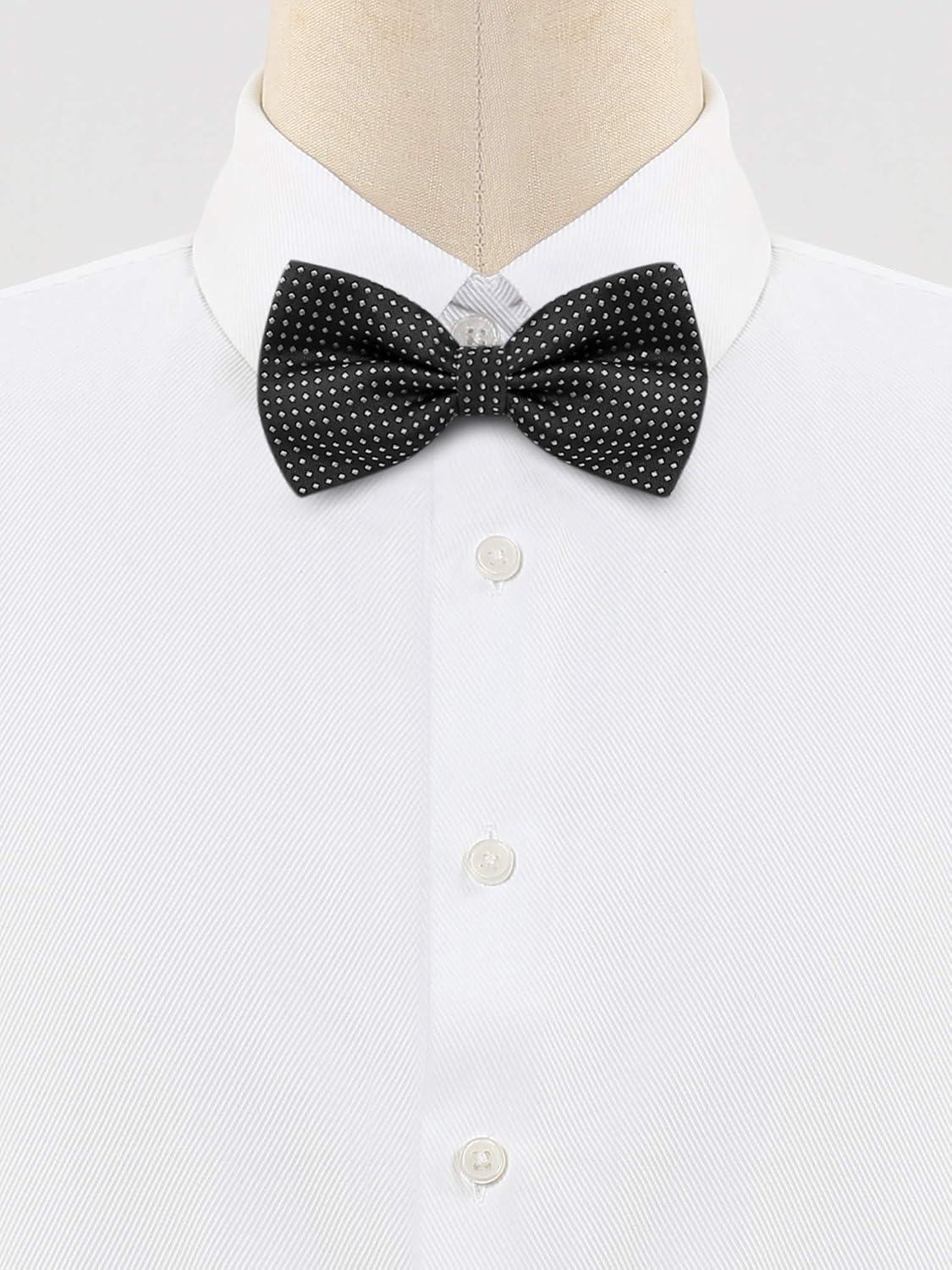 imageAllegra K Mens Polka Dots PreTied Bowknot Bow Ties Work Formal Party Tuxedo BowtiesBlack White