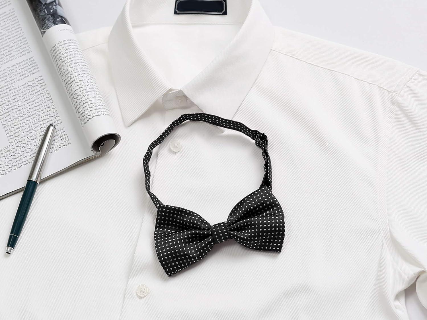 imageAllegra K Mens Polka Dots PreTied Bowknot Bow Ties Work Formal Party Tuxedo BowtiesBlack White