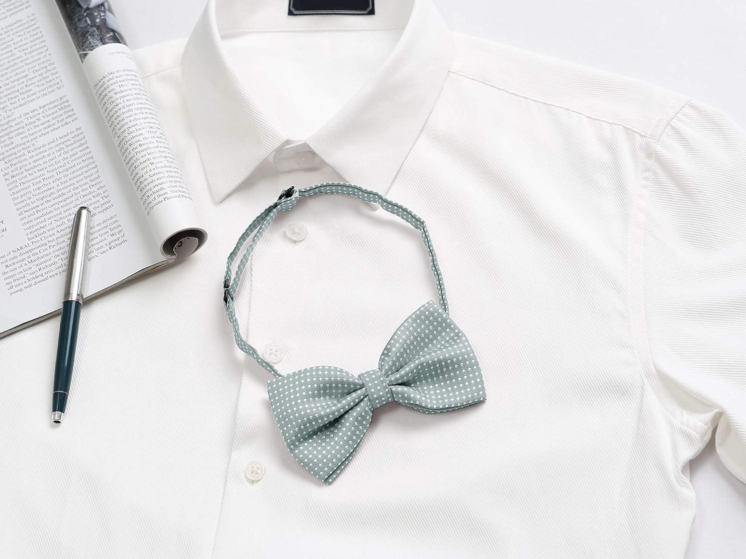 imageAllegra K Mens Polka Dots PreTied Bowknot Bow Ties Work Formal Party Tuxedo BowtiesGray