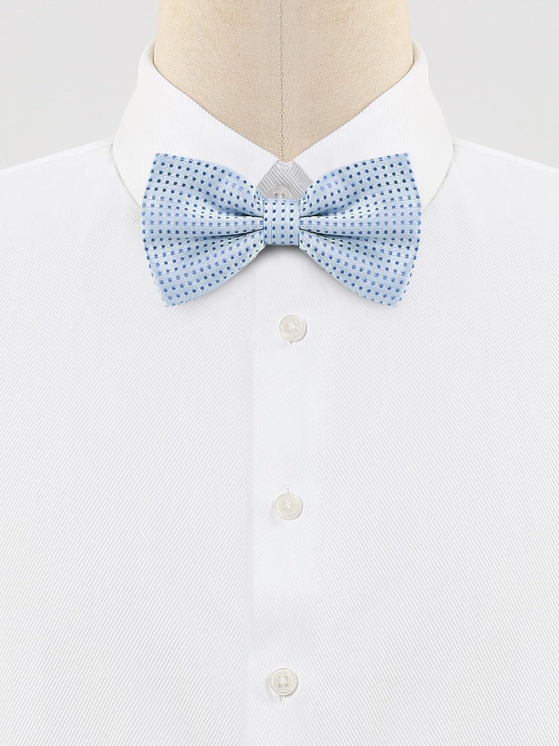 imageAllegra K Mens Polka Dots PreTied Bowknot Bow Ties Work Formal Party Tuxedo BowtiesLight Blue