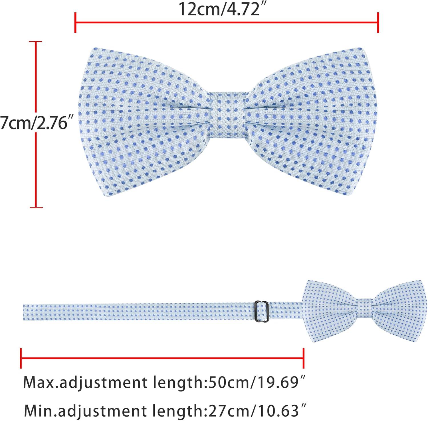 imageAllegra K Mens Polka Dots PreTied Bowknot Bow Ties Work Formal Party Tuxedo BowtiesLight Blue