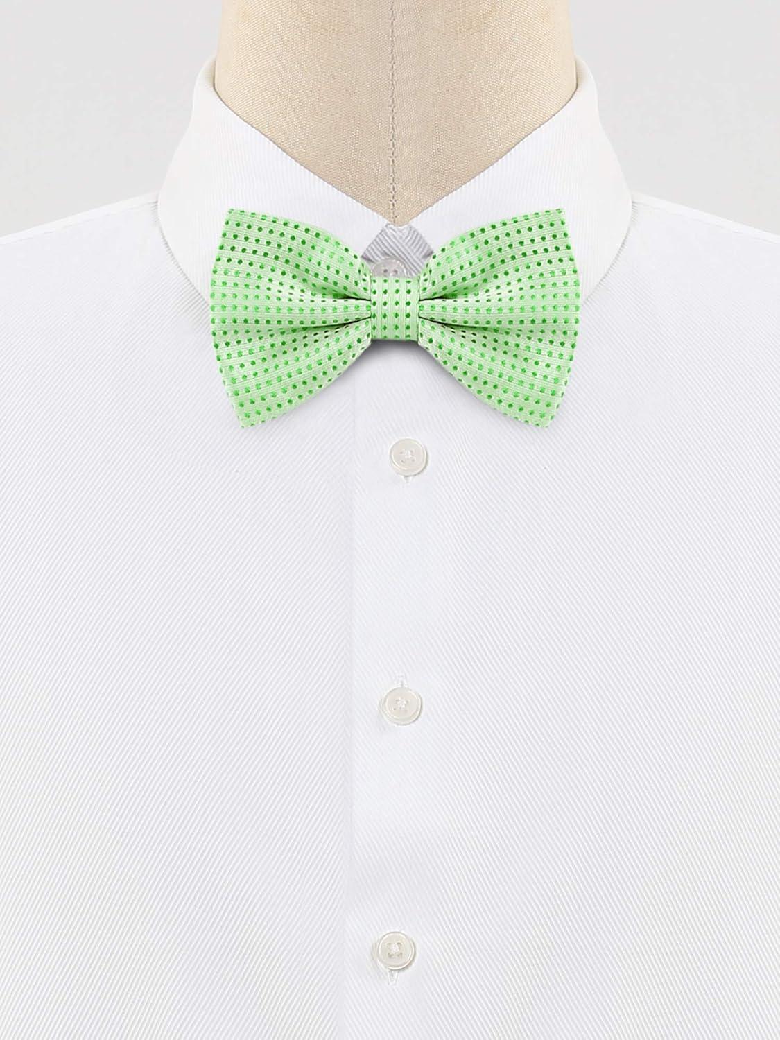 imageAllegra K Mens Polka Dots PreTied Bowknot Bow Ties Work Formal Party Tuxedo BowtiesLight Green