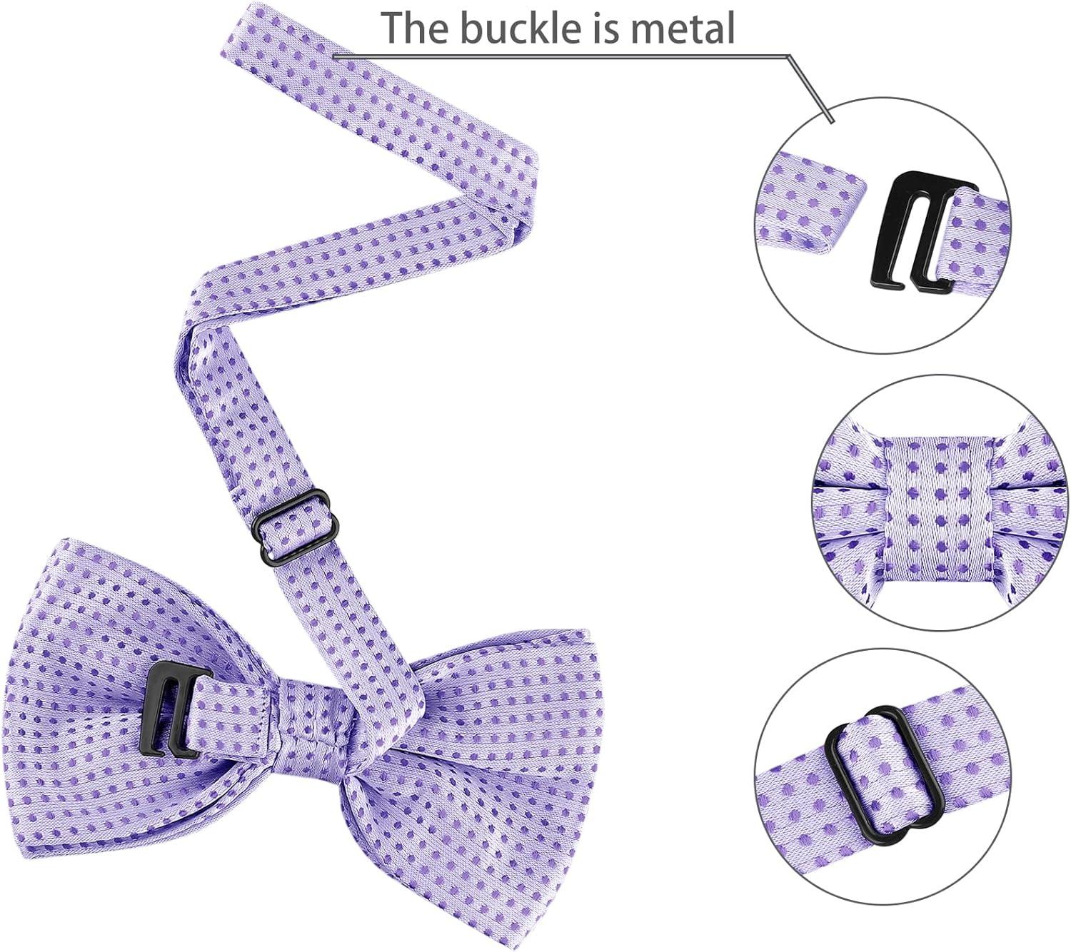 imageAllegra K Mens Polka Dots PreTied Bowknot Bow Ties Work Formal Party Tuxedo BowtiesLight Purple