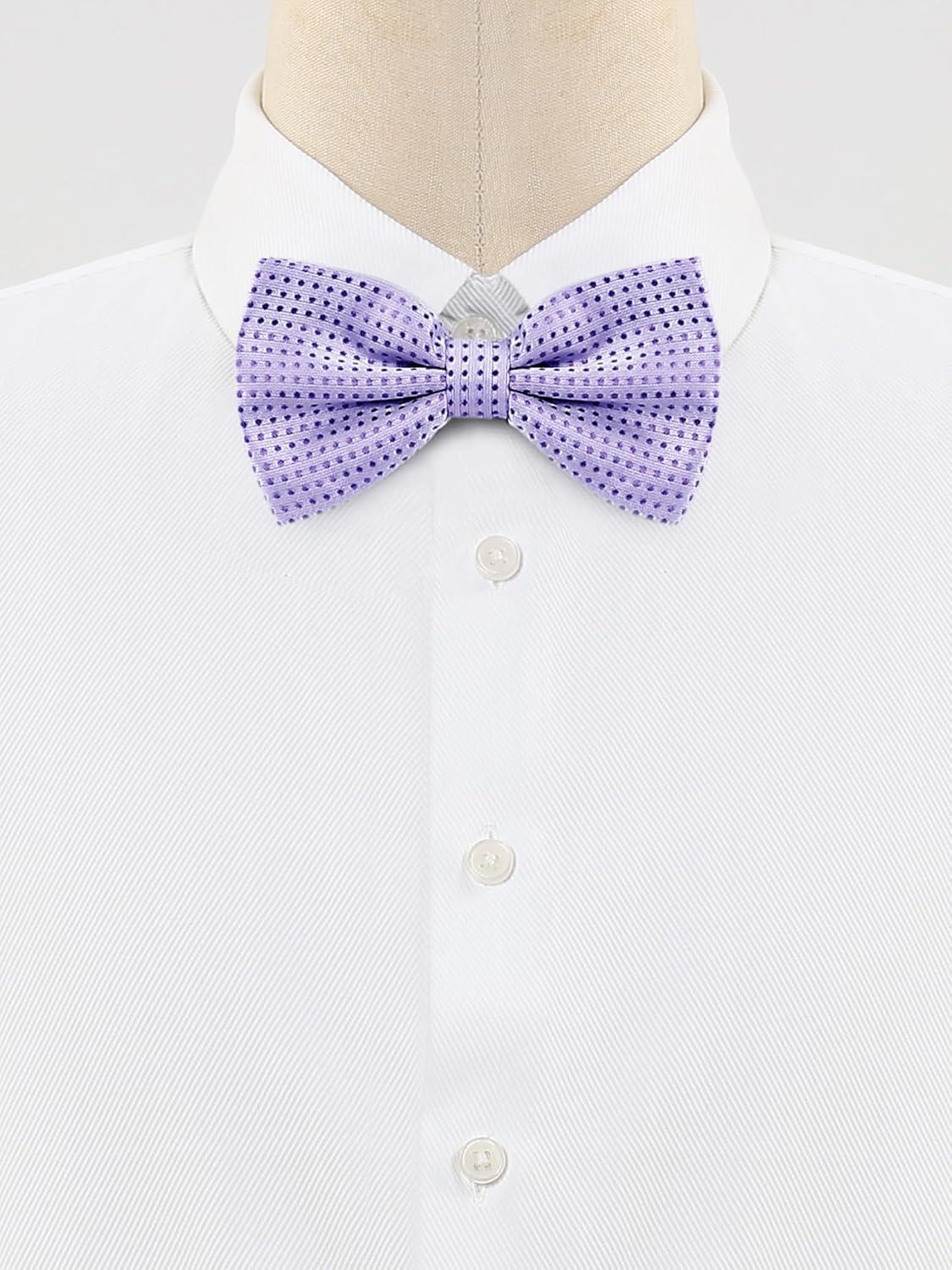 imageAllegra K Mens Polka Dots PreTied Bowknot Bow Ties Work Formal Party Tuxedo BowtiesLight Purple