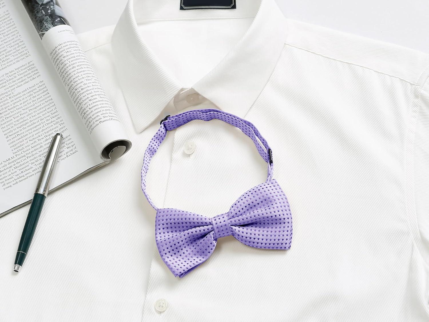 imageAllegra K Mens Polka Dots PreTied Bowknot Bow Ties Work Formal Party Tuxedo BowtiesLight Purple