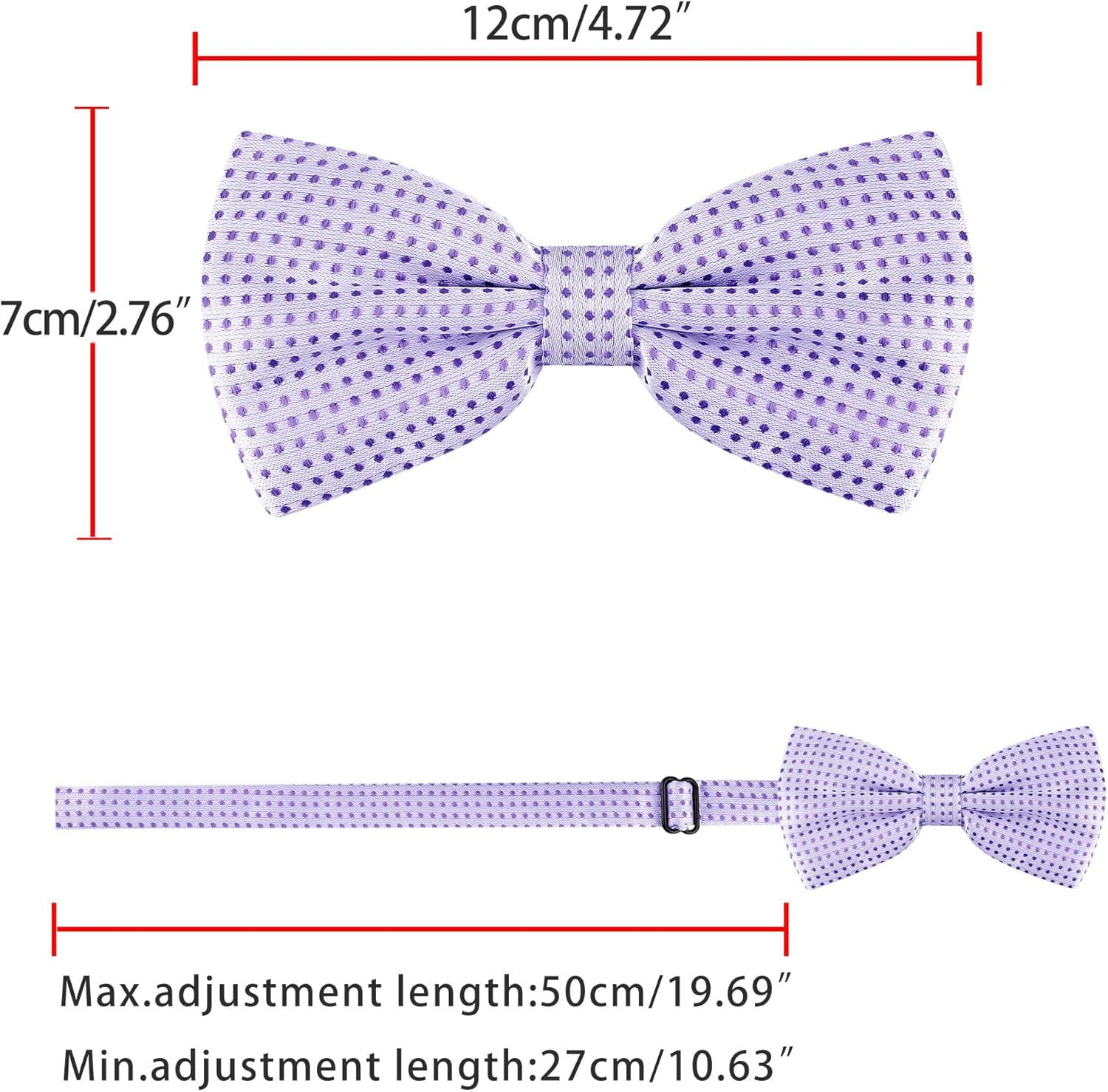 imageAllegra K Mens Polka Dots PreTied Bowknot Bow Ties Work Formal Party Tuxedo BowtiesLight Purple