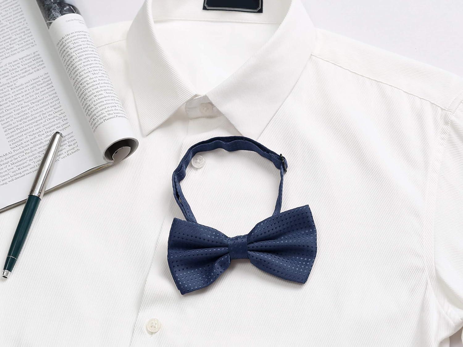 imageAllegra K Mens Polka Dots PreTied Bowknot Bow Ties Work Formal Party Tuxedo BowtiesNavy Blue