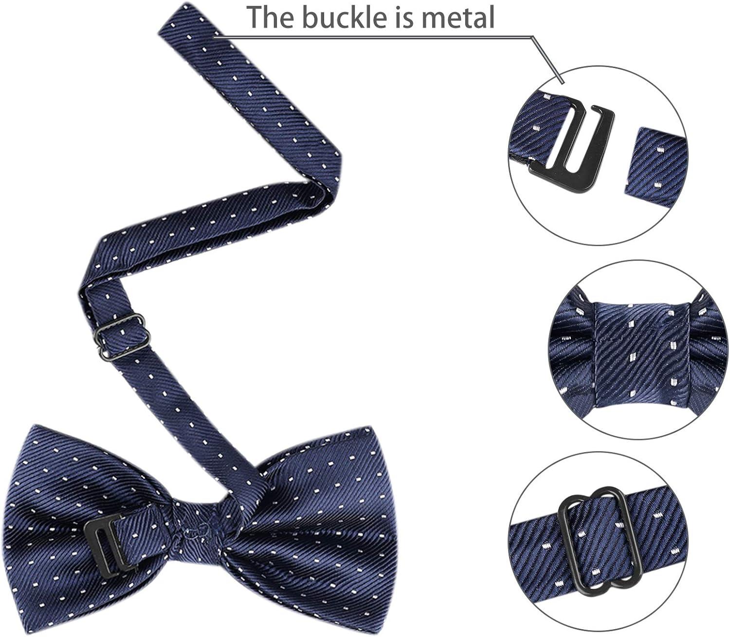 imageAllegra K Mens Polka Dots PreTied Bowknot Bow Ties Work Formal Party Tuxedo BowtiesNavy Blue White