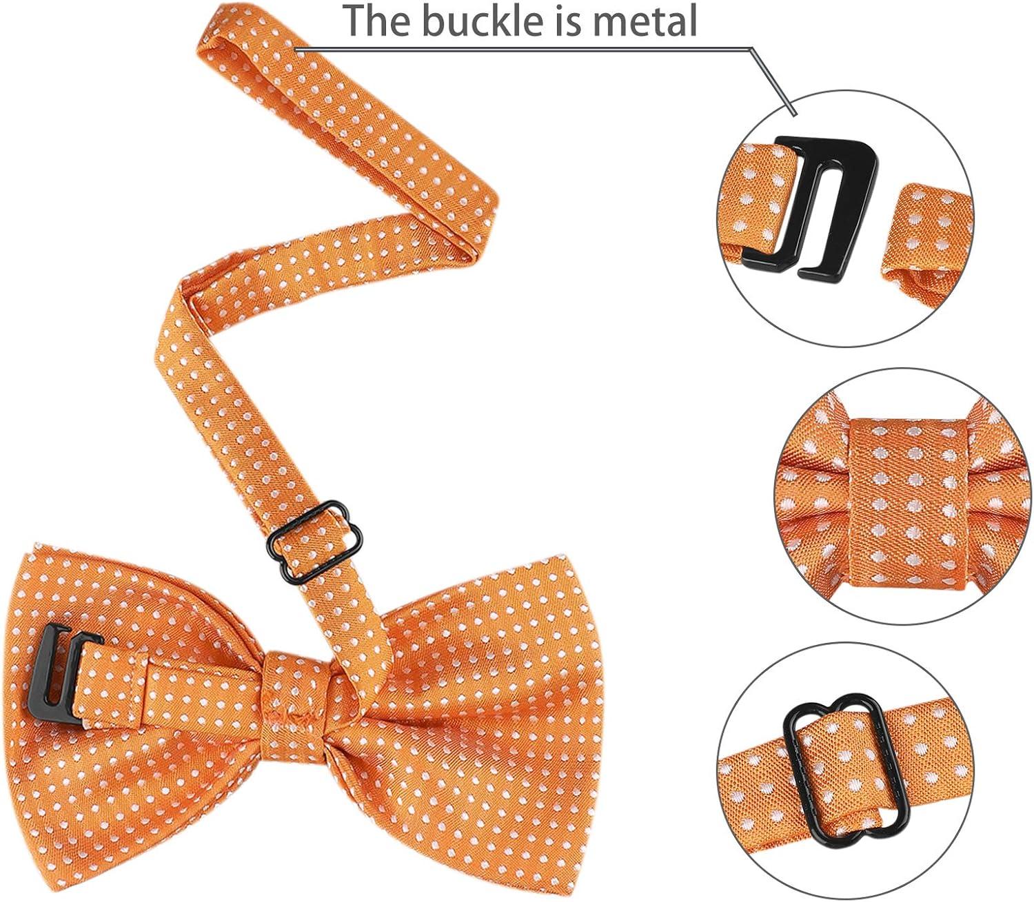 imageAllegra K Mens Polka Dots PreTied Bowknot Bow Ties Work Formal Party Tuxedo BowtiesOrange