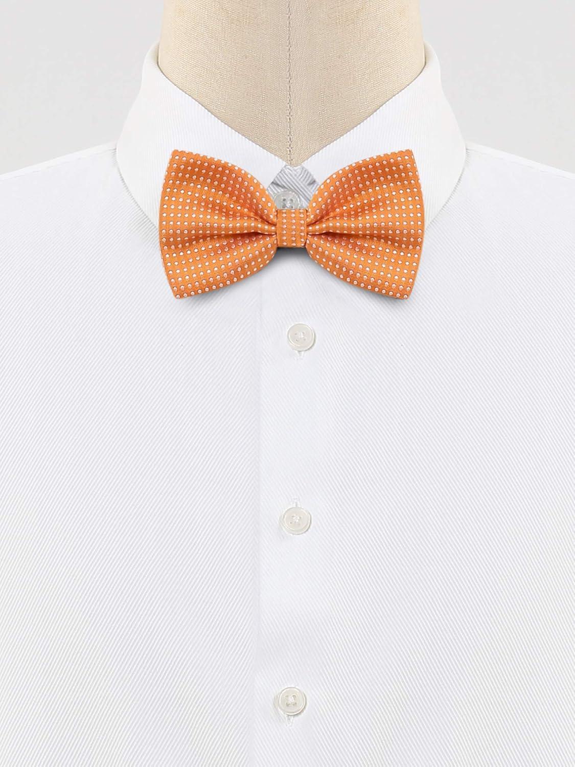 imageAllegra K Mens Polka Dots PreTied Bowknot Bow Ties Work Formal Party Tuxedo BowtiesOrange