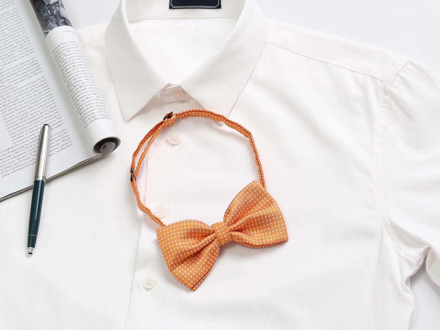 imageAllegra K Mens Polka Dots PreTied Bowknot Bow Ties Work Formal Party Tuxedo BowtiesOrange