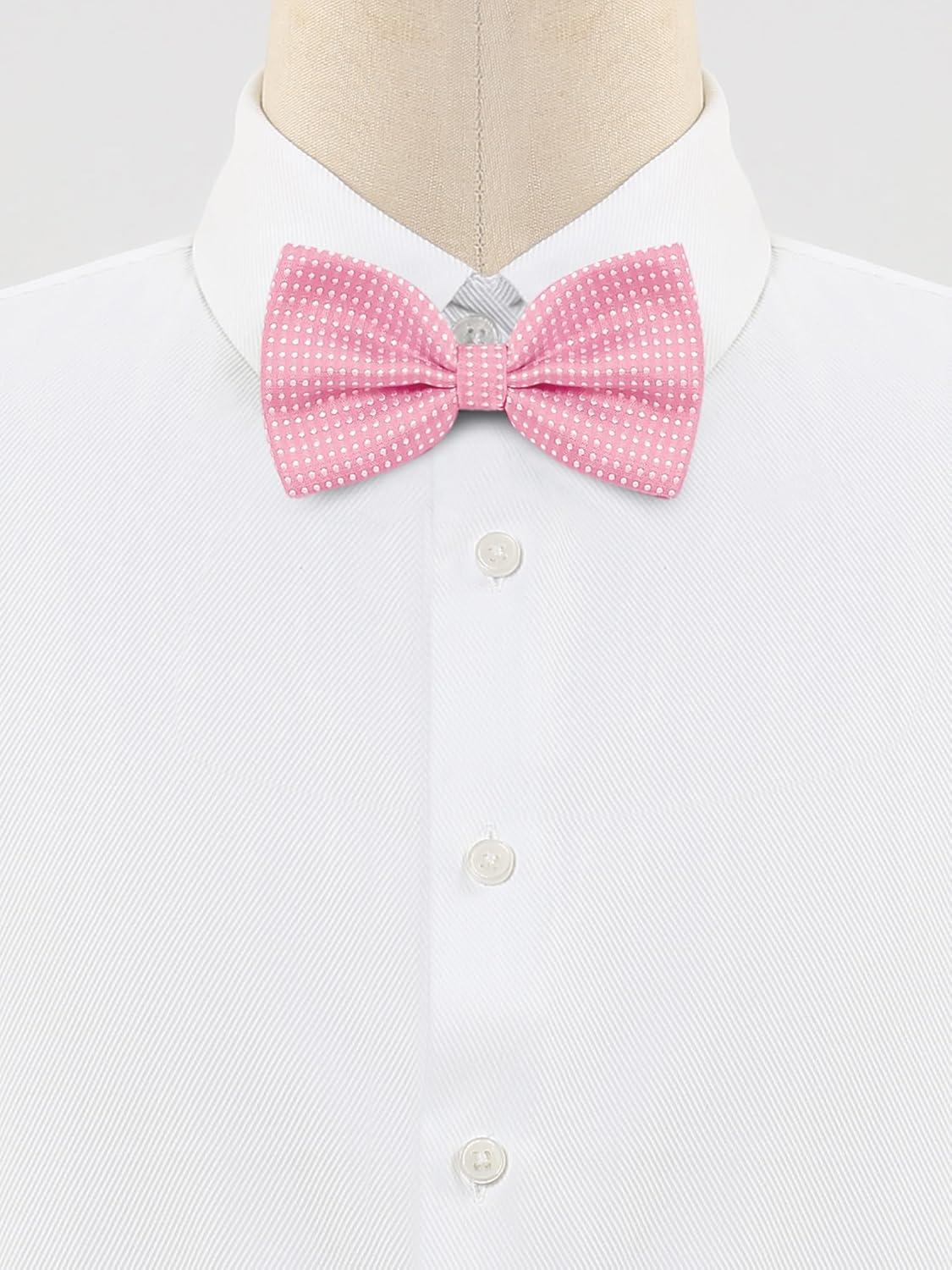 imageAllegra K Mens Polka Dots PreTied Bowknot Bow Ties Work Formal Party Tuxedo BowtiesPink