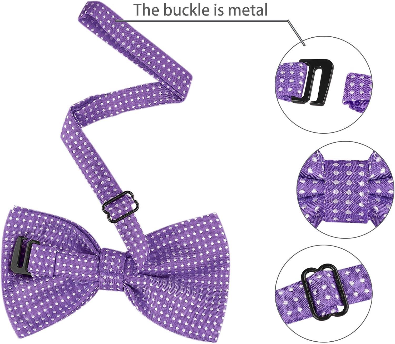 imageAllegra K Mens Polka Dots PreTied Bowknot Bow Ties Work Formal Party Tuxedo BowtiesPurple