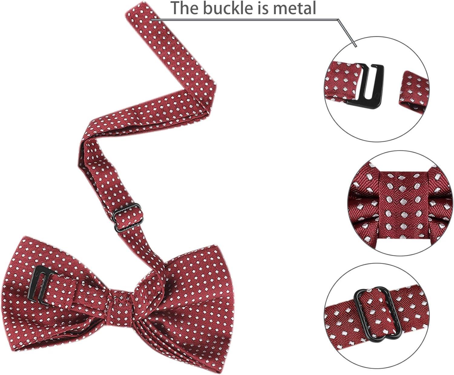 imageAllegra K Mens Polka Dots PreTied Bowknot Bow Ties Work Formal Party Tuxedo BowtiesRed White