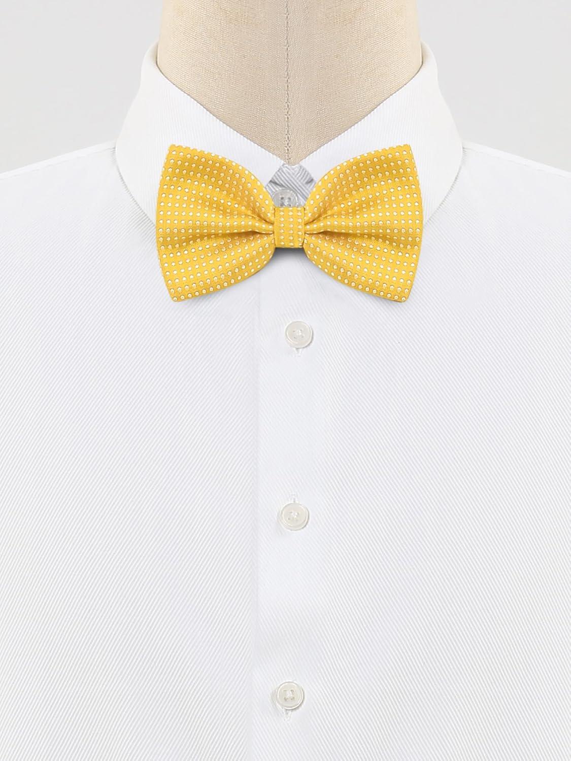 imageAllegra K Mens Polka Dots PreTied Bowknot Bow Ties Work Formal Party Tuxedo BowtiesYellow