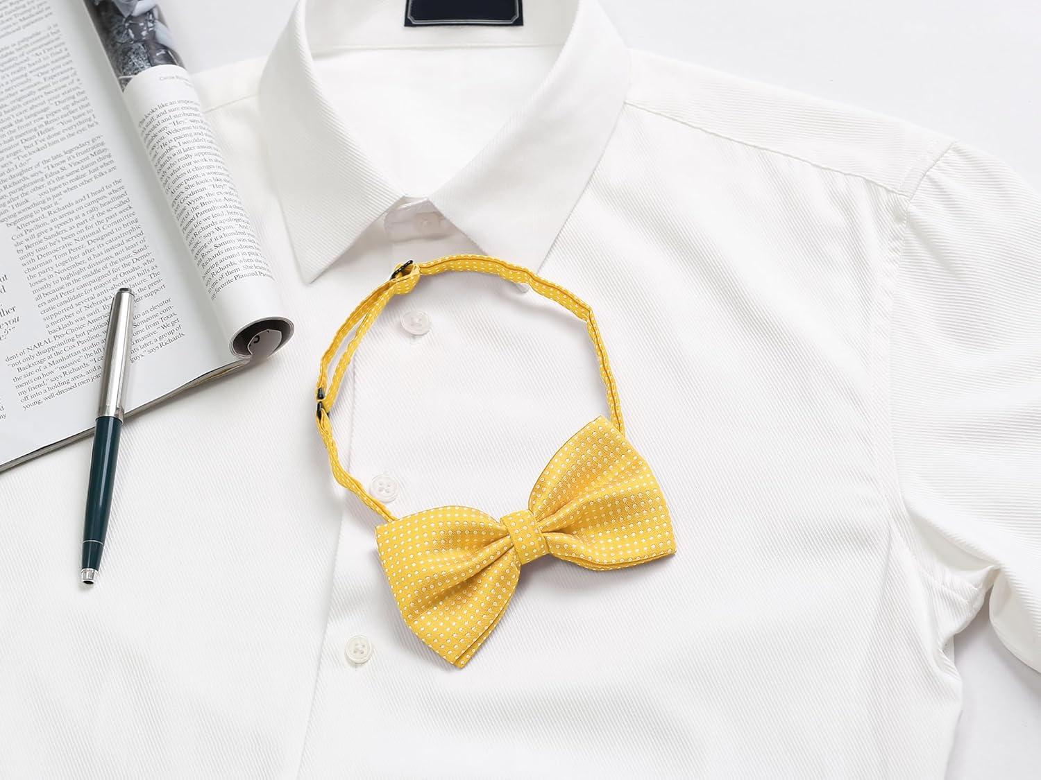 imageAllegra K Mens Polka Dots PreTied Bowknot Bow Ties Work Formal Party Tuxedo BowtiesYellow
