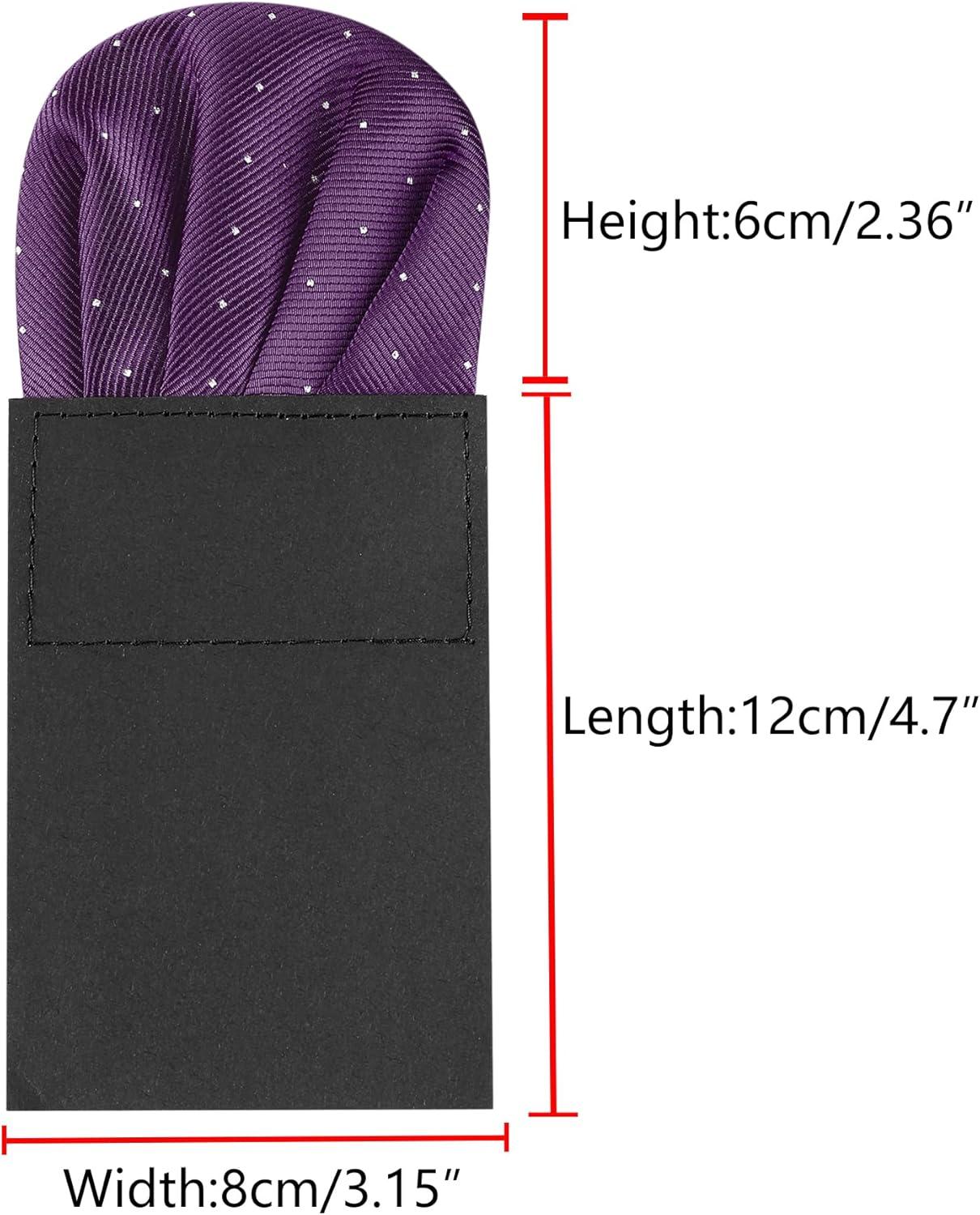 imageAllegra K Prefolded Pocket Squares for Men Polka Dots Round Shaped Suit HandkerchiefDark Purple