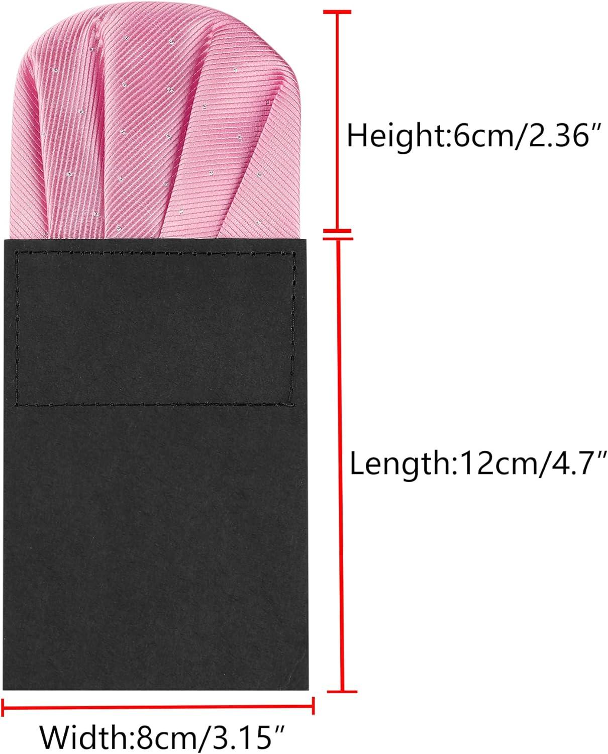 imageAllegra K Prefolded Pocket Squares for Men Polka Dots Round Shaped Suit HandkerchiefPink