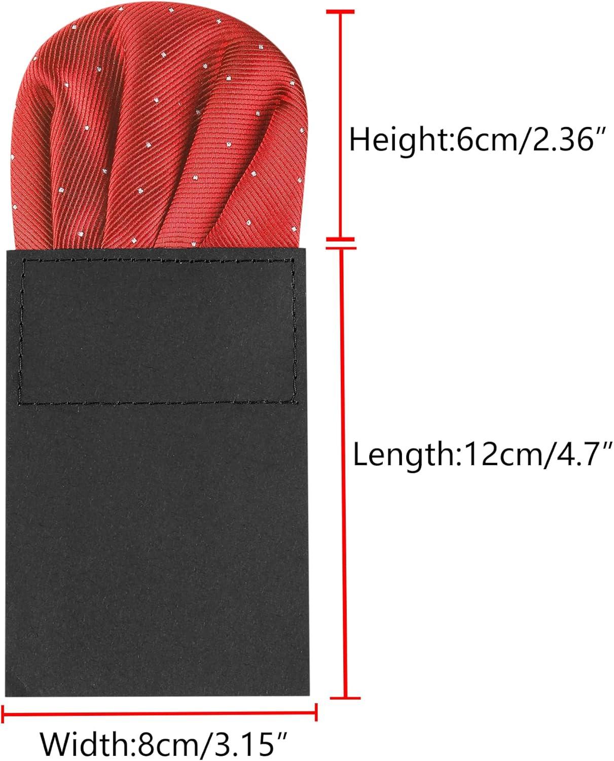 imageAllegra K Prefolded Pocket Squares for Men Polka Dots Round Shaped Suit HandkerchiefRed