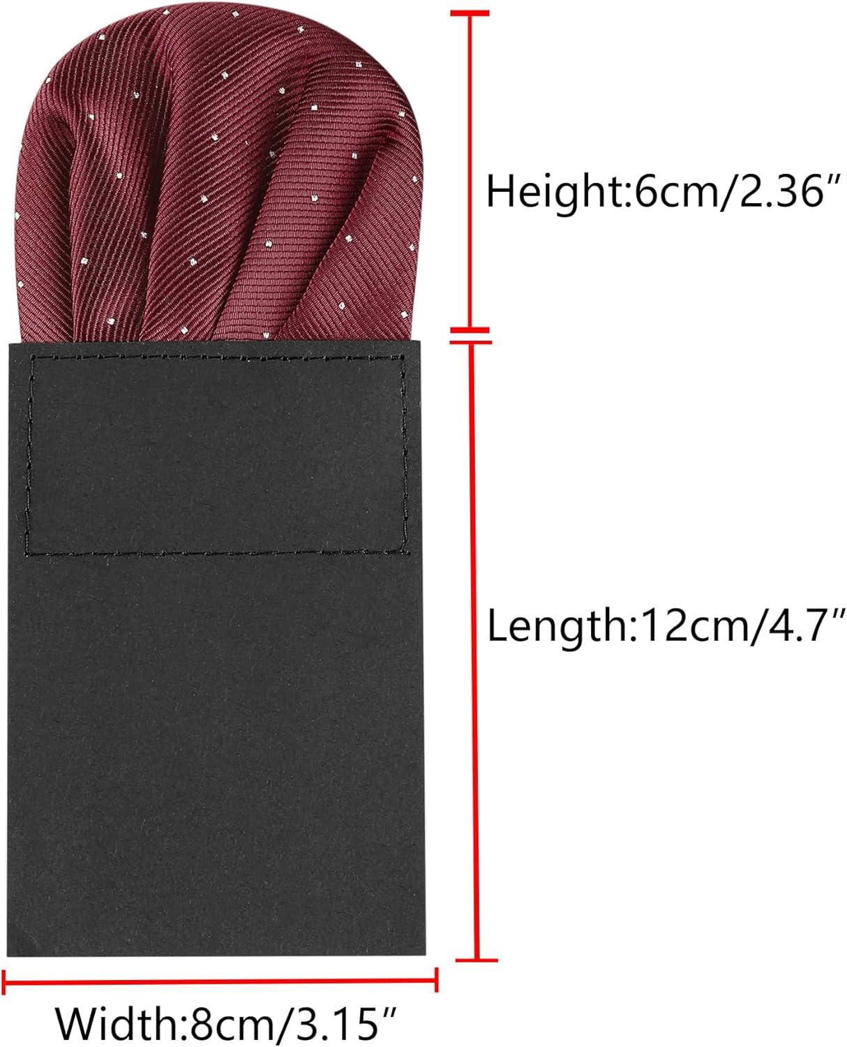 imageAllegra K Prefolded Pocket Squares for Men Polka Dots Round Shaped Suit HandkerchiefWine Red