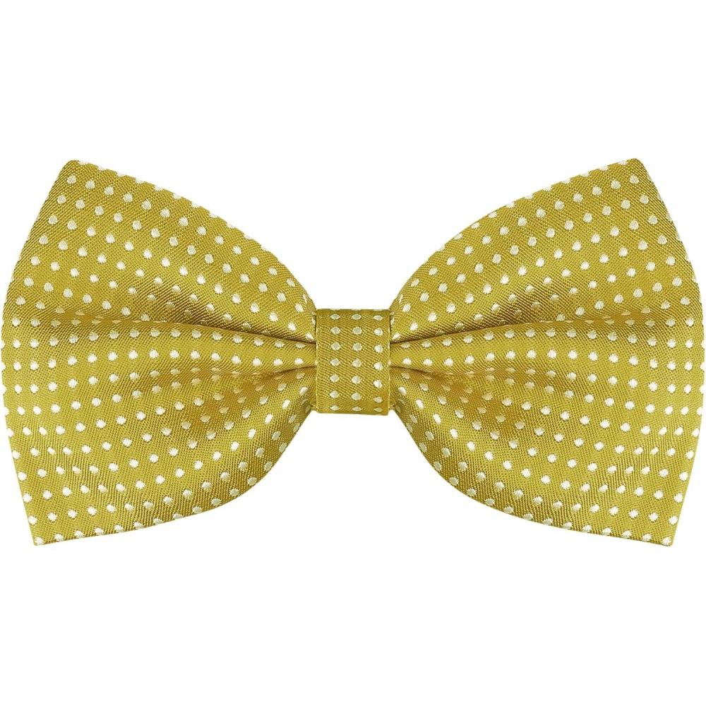 imageAllegra K Mens Polka Dots PreTied Bowknot Bow Ties Work Formal Party Tuxedo BowtiesDeep Yellow