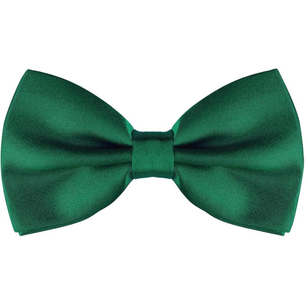 imageAllegra K Pretied Solid Adjustable Bowtie Classic Tuxedo Wedding Bow Ties for Men One Size Dark Green