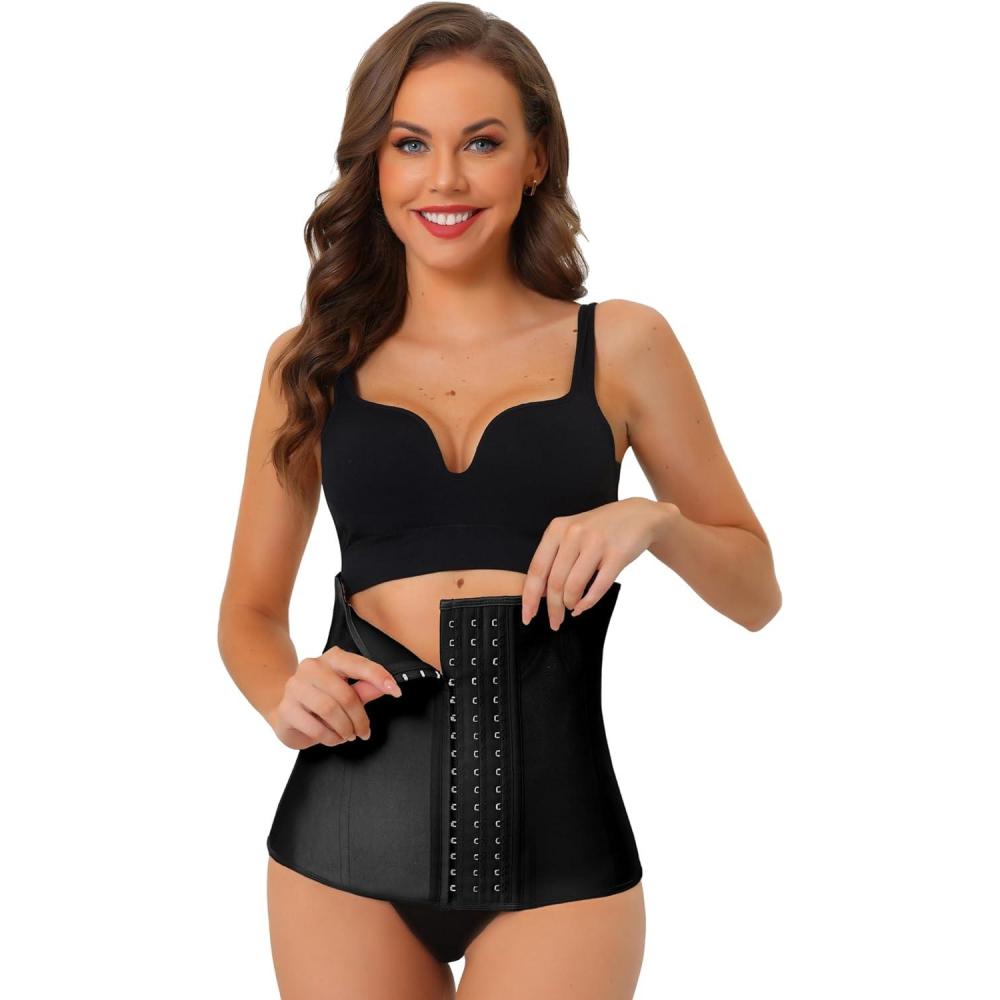 imageAllegra K Womens 3 Hooks Waist Corset Tummy Control Body Shaper for Weight Loss