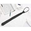 imageAllegra K Mens Polka Dots Adjustable Skinny Tie Neck Zipper Ties for Formal Casual One Size Black