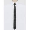 imageAllegra K Mens Polka Dots Adjustable Skinny Tie Neck Zipper Ties for Formal Casual One Size Black