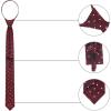 imageAllegra K Mens Polka Dots Adjustable Skinny Tie Neck Zipper Ties for Formal Casual One Size Wine Red