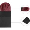 imageAllegra K Prefolded Pocket Squares for Men Polka Dots Round Shaped Suit HandkerchiefWine Red