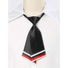 imageAllegra K Pretied Bowtie for Women Uniform Necktie Adjustable Strap Striped One Size Black