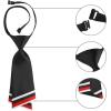 imageAllegra K Pretied Bowtie for Women Uniform Necktie Adjustable Strap Striped One Size Black