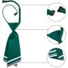 imageAllegra K Pretied Bowtie for Women Uniform Necktie Adjustable Strap Striped One Size Deep Green