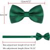 imageAllegra K Pretied Solid Adjustable Bowtie Classic Tuxedo Wedding Bow Ties for Men One Size Dark Green