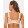 imageAllegra K Womens Lace Minimizer Bralette U Back Full Coverage Wirefree Everyday Bras