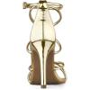 imageAllegra K Womens Open Toe Strappy Straps Stiletto Heel Gold Sandals 10 M US