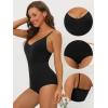 imageAllegra K Womens Shaping Bodysuit Tummy Control Shapewear Adjustable Straps Body Shaper Sculpting Leotard Jumpsuit TopBlack