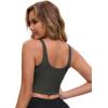 imageAllegra K Womens Sports Bra Workout Fitness Longline Wireless Padded Yoga Tank Tops with Medium SupportDark Gray