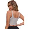 imageAllegra K Womens Sports Bra Workout Fitness Longline Wireless Padded Yoga Tank Tops with Medium SupportGray