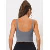imageAllegra K Womens Sports Bra Workout Fitness Longline Wireless Padded Yoga Tank Tops with Medium SupportLight Gray