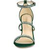 imageAllegra K Womens Strappy Rhinestone Green Heel Sandals  7 M US