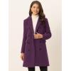 imageAllegra K Womens Winter Coat Elegant Notched Lapel Double Breasted Trench CoatDark Purple
